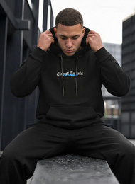 Férfi kapucnis felső fekete OZONEE JS/21B1901/3