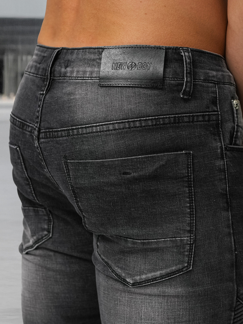 Férfi farmer nadrág fekete OZONEE NB/MP0142NZ