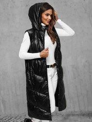 Női Hosszú Mellény Fekete OZONEE JS/5M3183/392