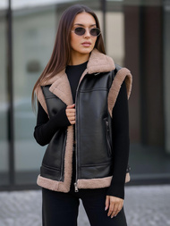 Női mellény fekete OZONEE JS/61M8503/392Z