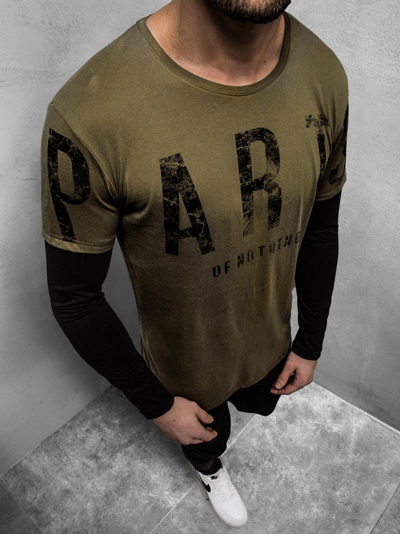 Férfi hosszú ujjú póló Zöld OZONEE O/1292Z