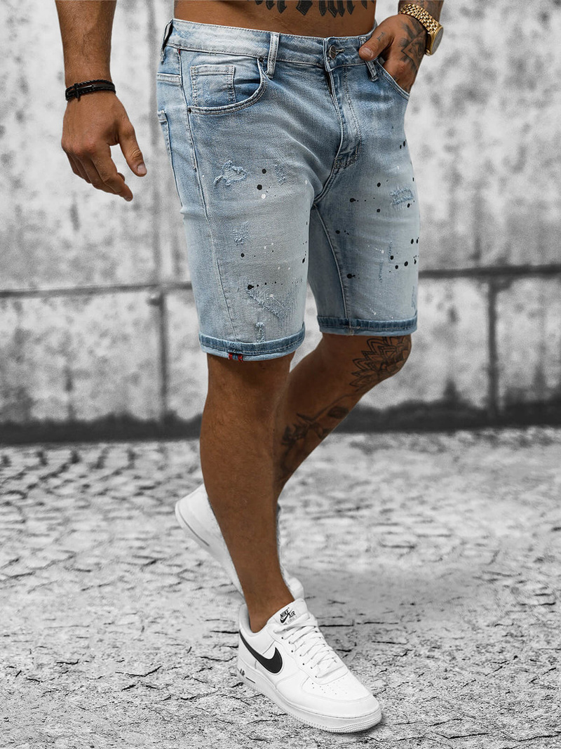 Férfi rövidnadrág világos-kék OZONEE NB/MP0262BC