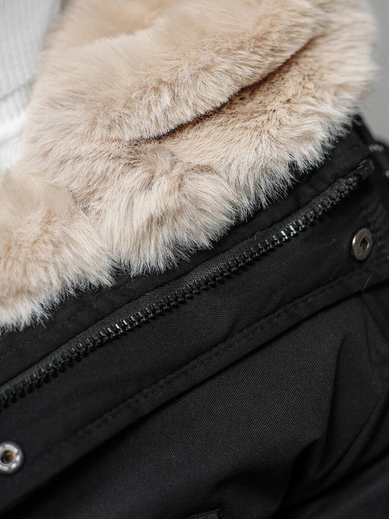 Férfi téli parka kabát fekete OZONEE JS/5M120/392