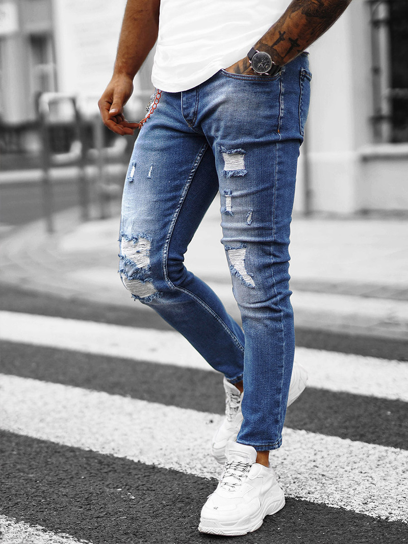 Férfi Farmer Nadrág Kék OZONEE O/JR49