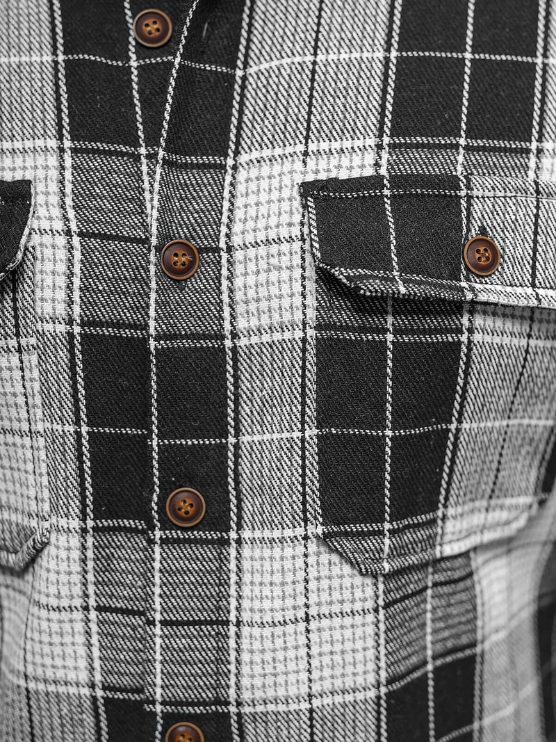 Férfi Ing Fekete OZONEE NB/MC727N