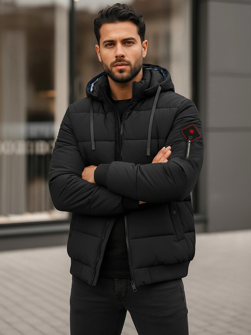 Férfi téli parka kabát fekete OZONEE JS/31M5031/392Z