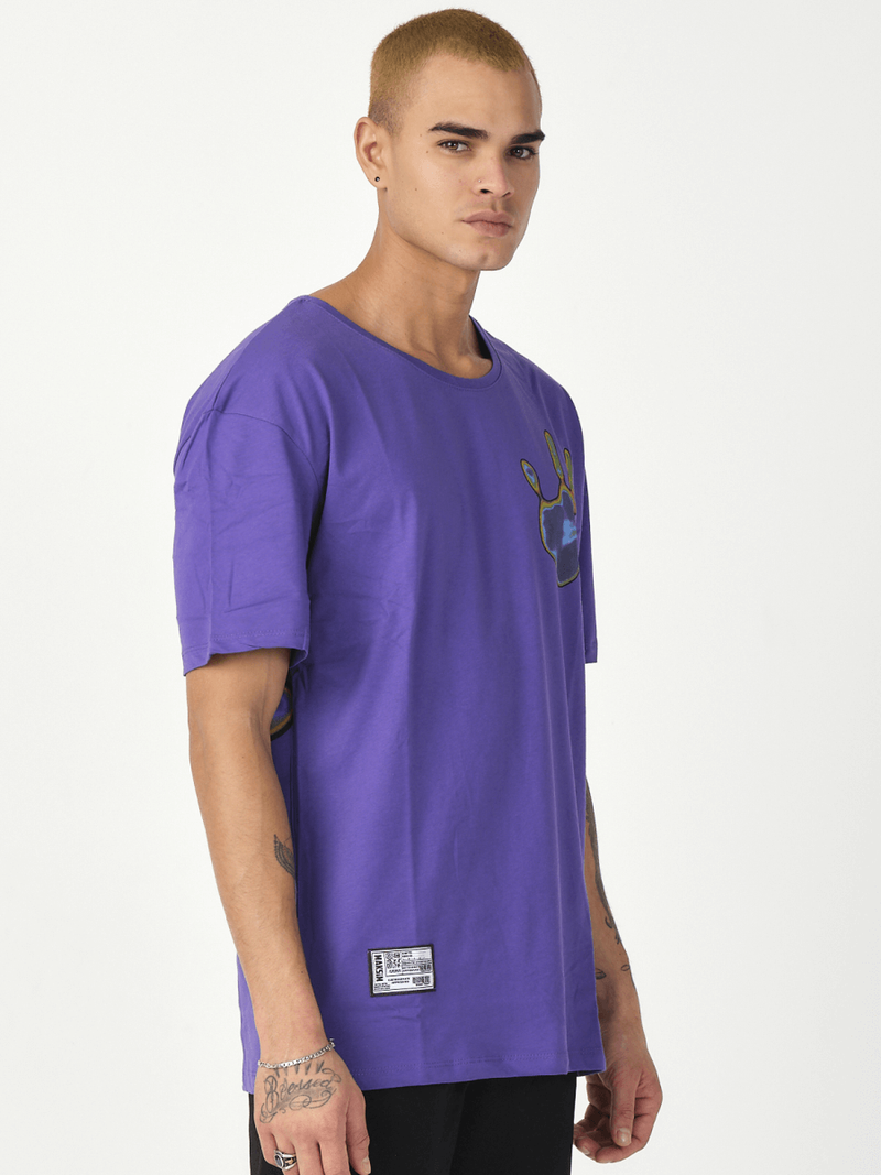 Férfi póló Lila OZONEE MR/21538