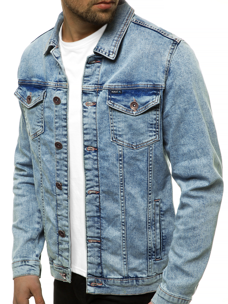 Férfi farmer dzseki világos-kék OZONEE BN/6075