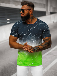 Férfi póló sötétkék zöld OZONEE JS/S119/153