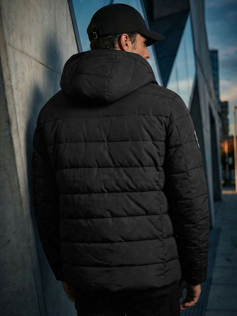 Férfi kabát fekete OZONEE JS/31M5081/392