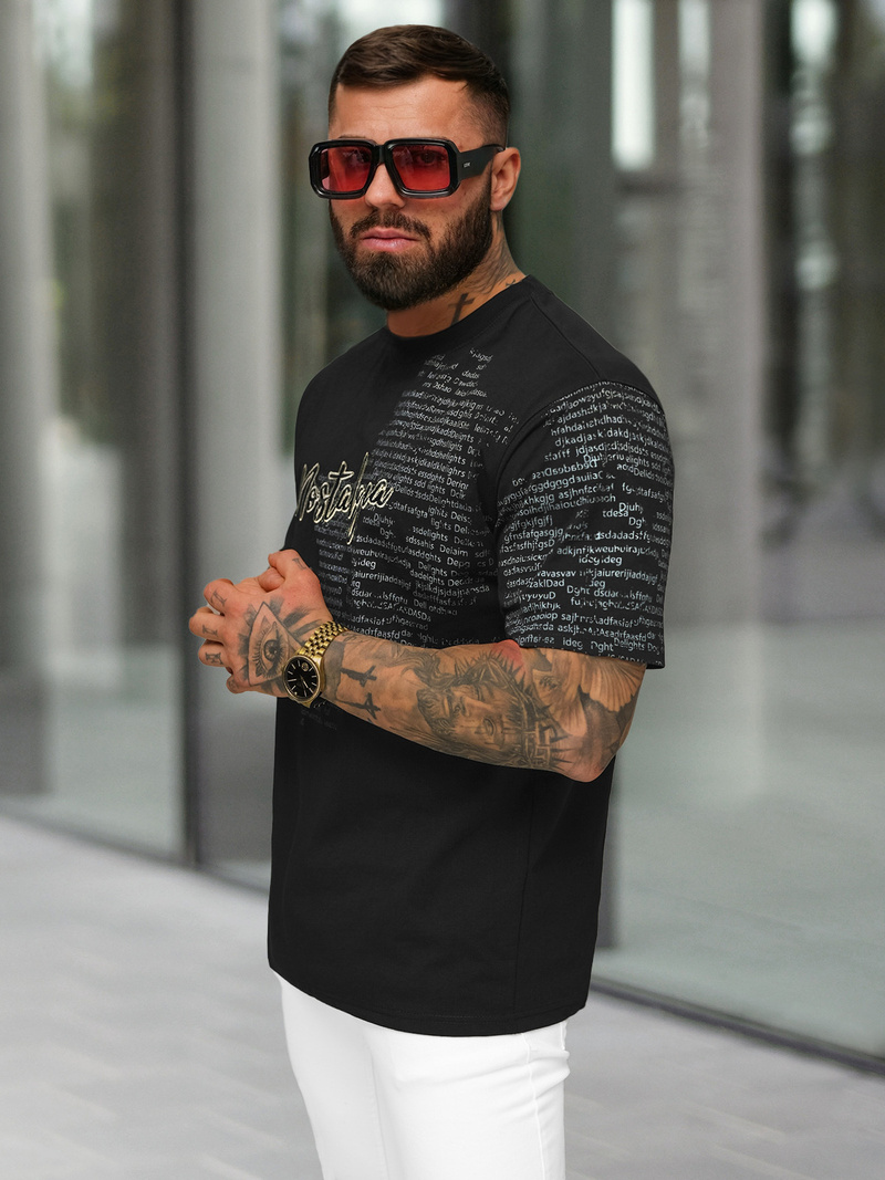 Férfi Póló Fekete OZONEE O/YN2/631