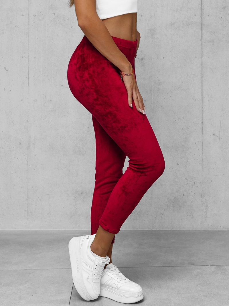 Női Velúr Melegítő Nadrág Bordó OZONEE JS/92K521/35