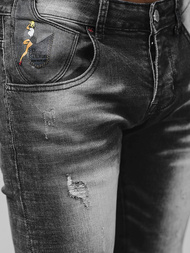 Férfi farmer nadrág fekete OZONEE NB/MP0024NZ