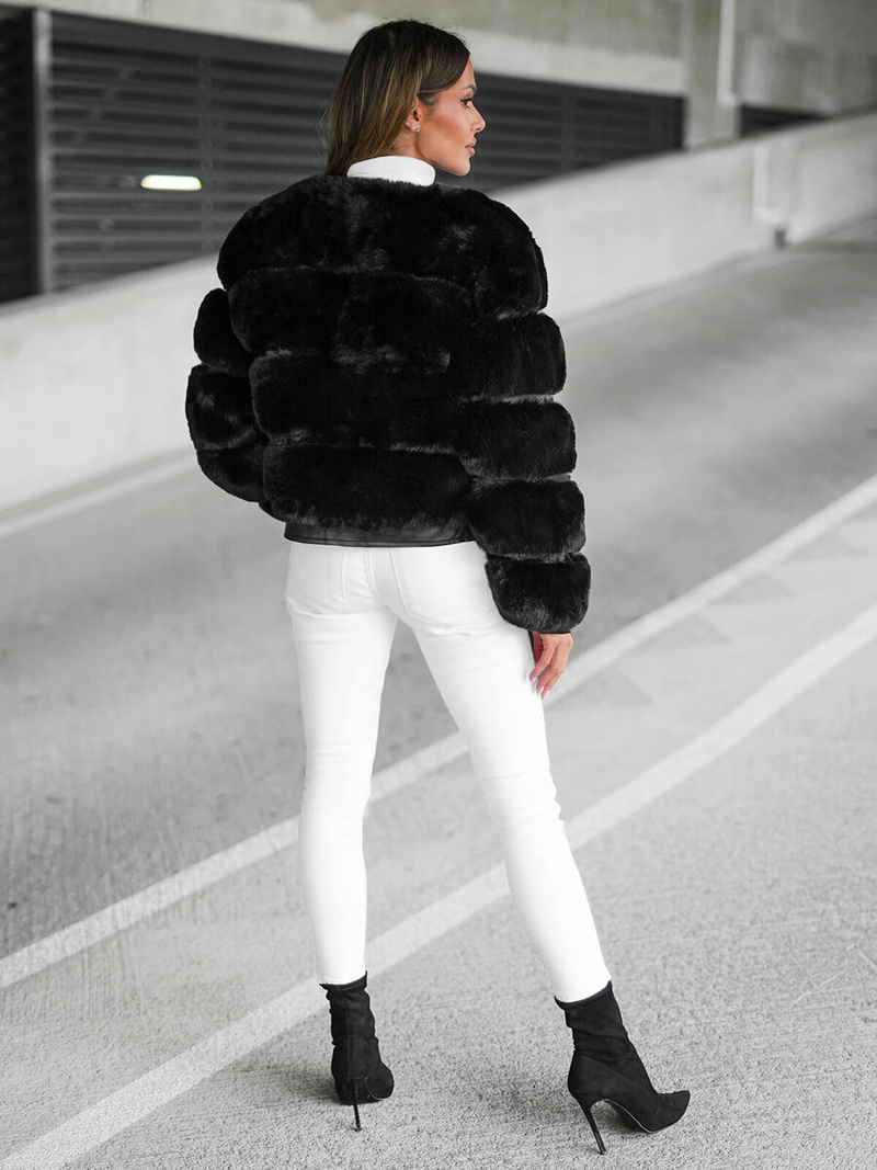 Női téli kabát fekete OZONEE JS/11Z8080Z