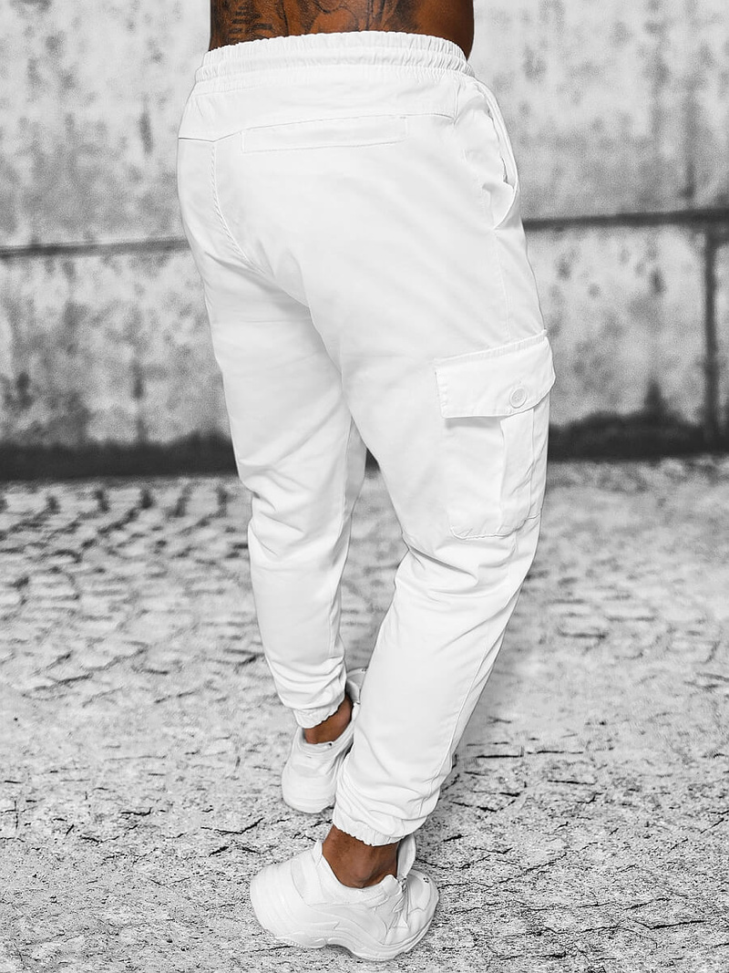 Férfi jogger nadrág fehér OZONEE O/PAN23023