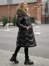 Női téli kabát fekete OZONEE O/5M3229/392Z