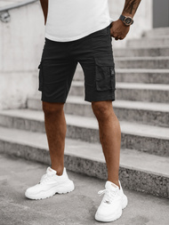 Férfi Chino Rövidnadrág Fekete OZONEE T/BB70009/1