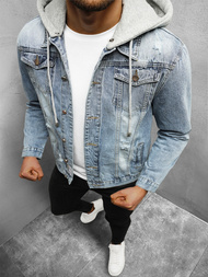 Férfi farmer dzseki világos-kék OZONEE NB/MJ505BC