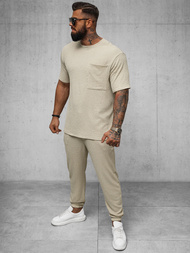 Férfi Póló Bézs OZONEE O/Y960T