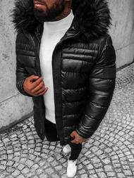 Férfi téli kabát fekete OZONEE O/K2233