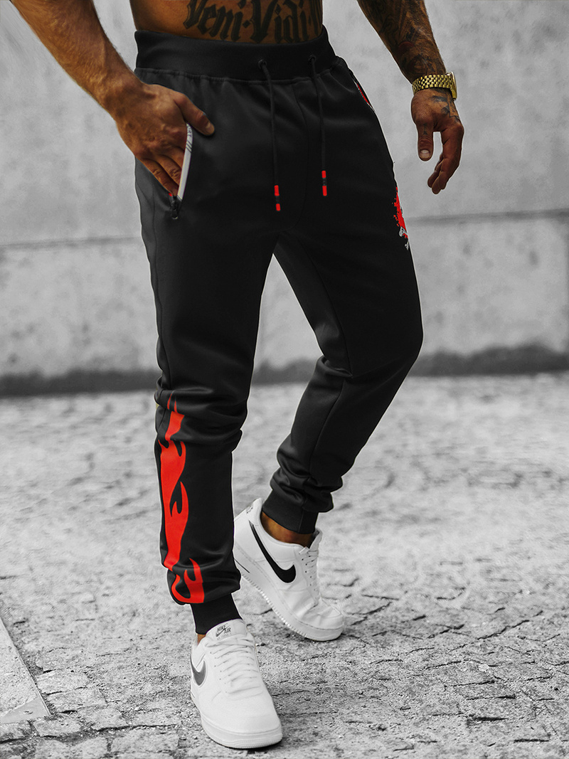 Férfi melegítő nadrág Fekete OZONEE JS/K10237Z