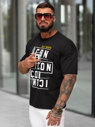 Férfi Póló Fekete OZONEE JS/8B1366/3