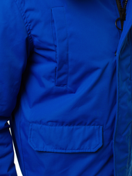 Férfi téli kabát kék OZONEE JS/2019005