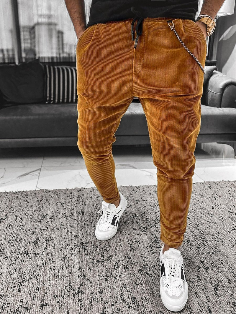 Férfi kordbársony nadrág camel OZONEE DR/K95/3Z