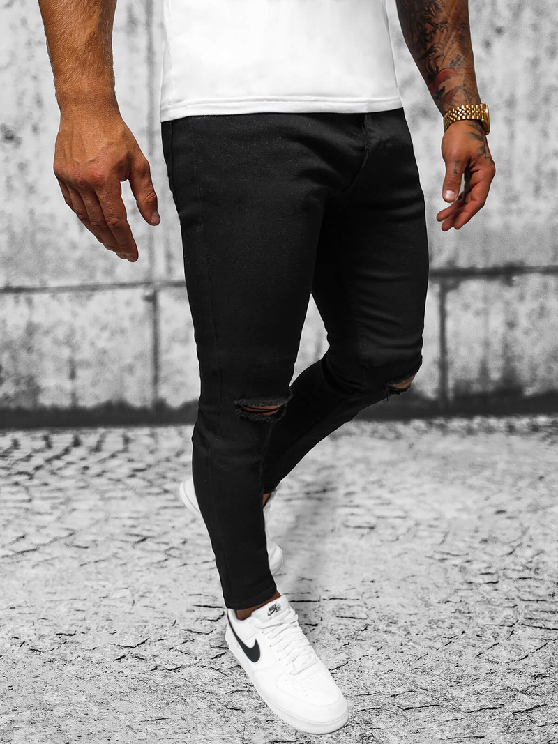 Férfi farmer nadrág fekete OZONEE E/5391/02