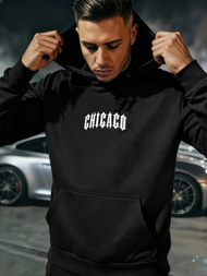 Férfi kapucnis felső fekete OZONEE JS/21B1903/3