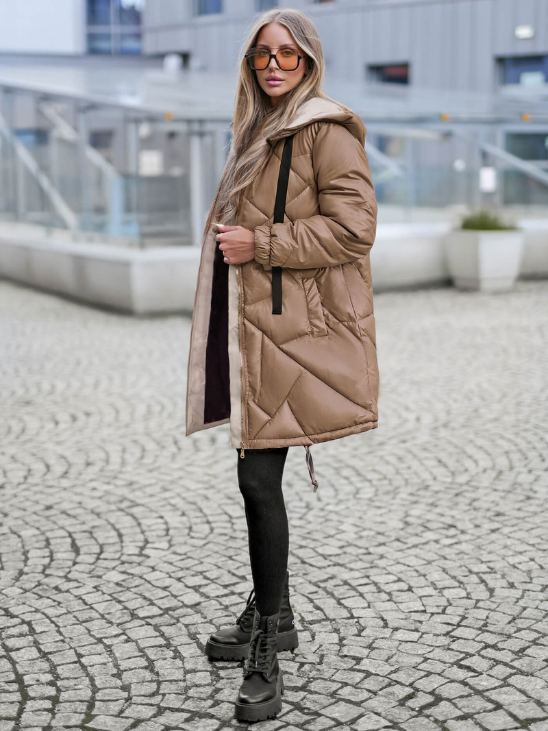 Női téli kabát camel OZONEE JS/5M3189/84Z