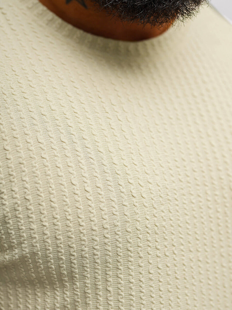 Férfi Póló Bézs OZONEE O/7766T