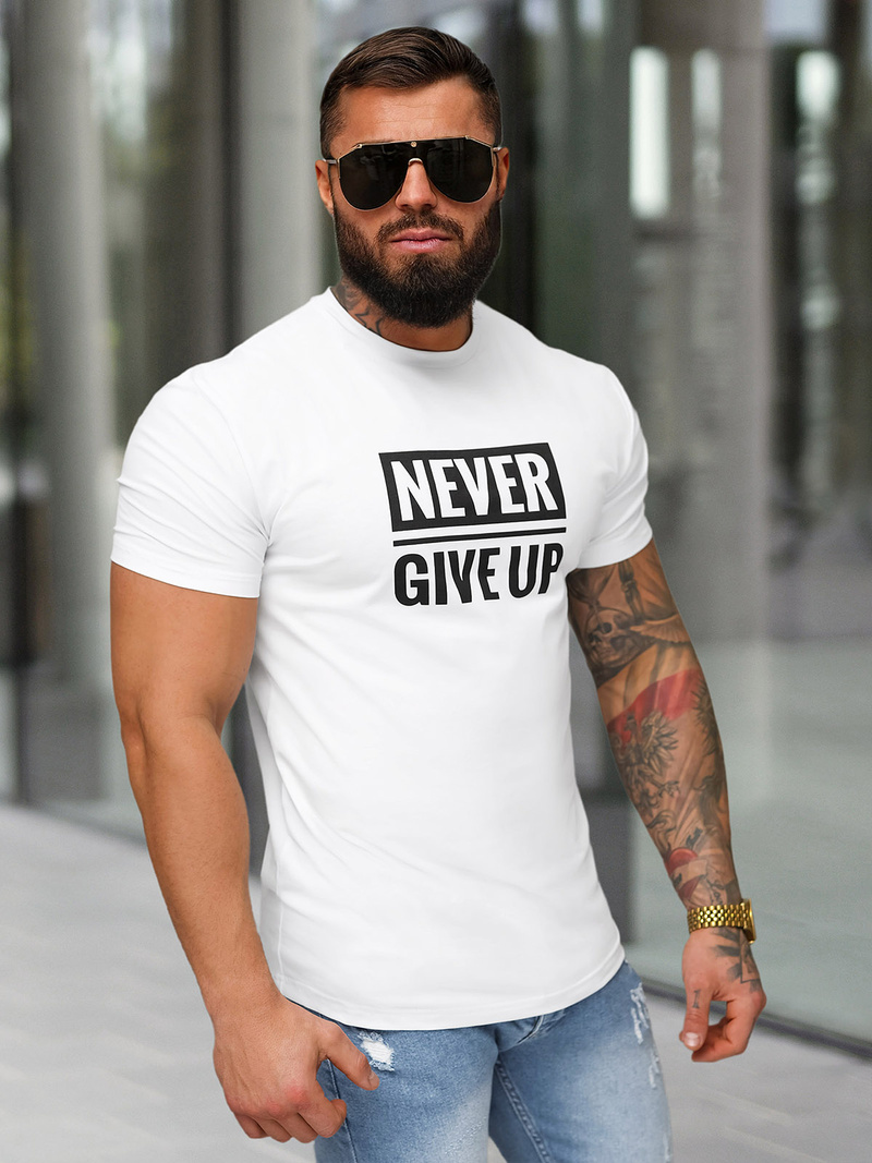 Férfi Póló Fehér OZONEE NB/MT3133