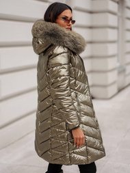 Női téli kabát arany OZONEE JS/16M9100/403Z