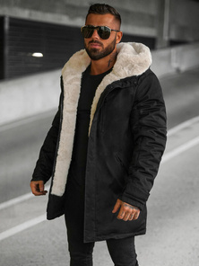 Férfi téli parka kabát fekete OZONEE JS/22M316/392Z