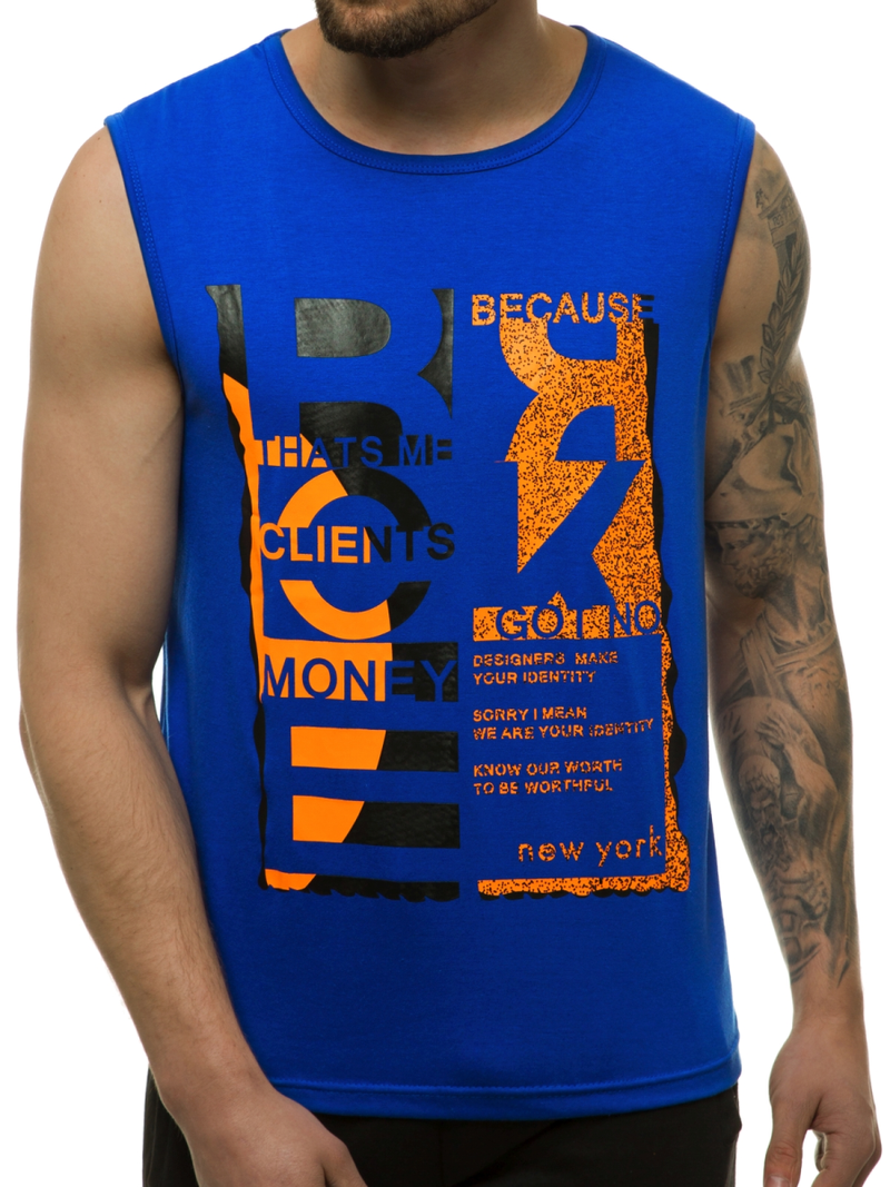 Férfi trikó Kék OZONEE JS/KS2077