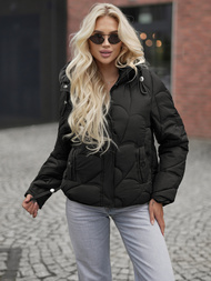 Női téli kabát fekete OZONEE JS/5M3336/392Z