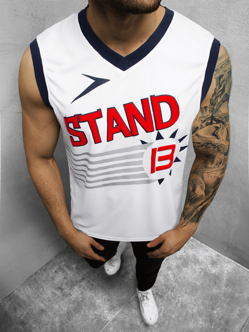 Férfi ujjatlan póló Fehér OZONEE JS/68S10175