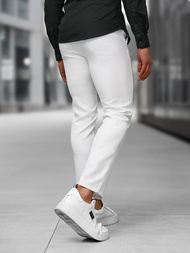 Férfi chino nadrág fehér OZONEE DJ/5526Z