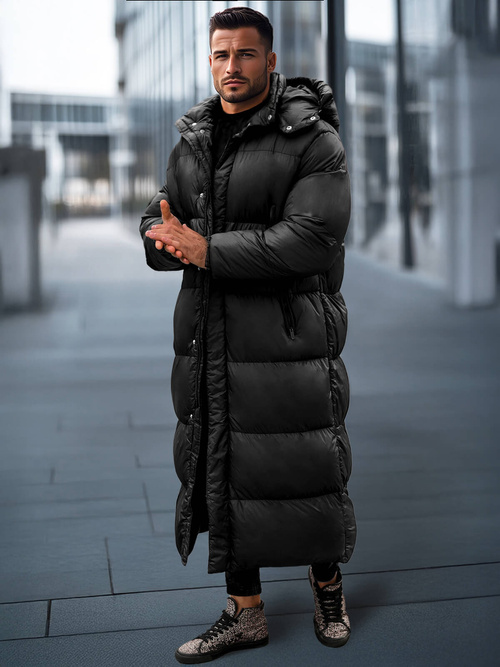 Férfi téli kabát fekete OZONEE O/M3202Z