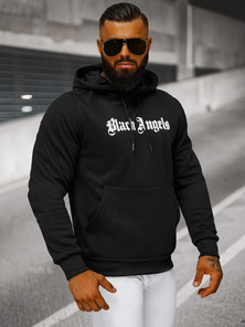 Férfi kapucnis felső fekete OZONEE JS/27B6509/3