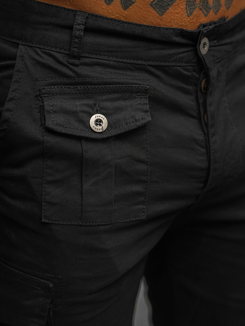 Férfi Chino Rövidnadrág Fekete OZONEE NB/MP0188N