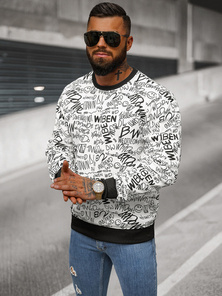 Férfi Pulóver Fehér OZONEE JS/8B1218/1