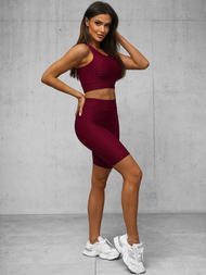 Kétrészes Női Tréning Szett Bordó OZONEE O/22754Z