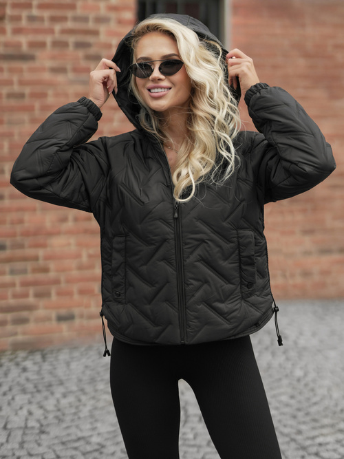 Női téli kabát fekete OZONEE JS/16M9315/392AZ