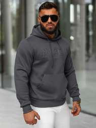 Férfi kapucnis felső grafit OZONEE JS/27B6502/5Z