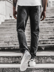 Férfi farmer jogger nadrág Fekete OZONEE JS/KK1098