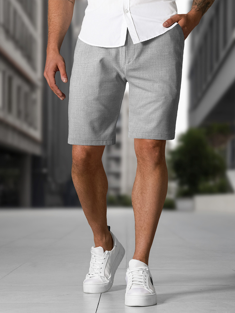 Férfi Chino Rövidnadrág Szürke OZONEE DJ/4400