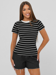 Női polo fekete OZONEE JS/96T659/3