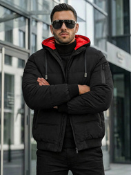 Férfi kabát fekete OZONEE JS/31M5003Z